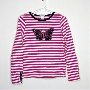 Hartstrings Butterfly Stripe Long Sleeve Shirt 6x